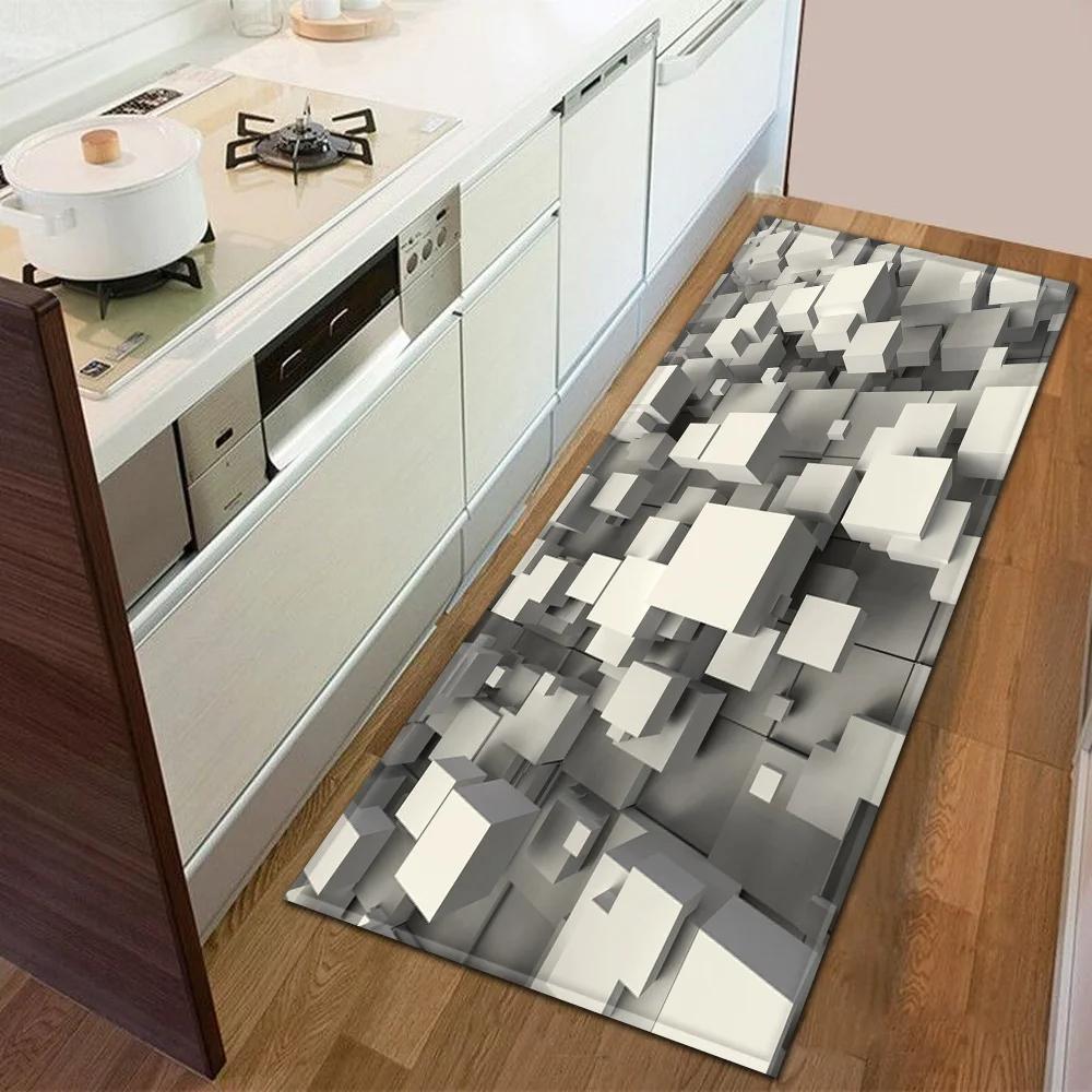 Modern Kitchen Doormat Decoration Bedroom Carpet Bathroom Anti-Slip Floor Home Balcony Hallway Long Rug Bedside Living Room Mat