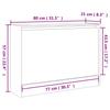 Shoe Cabinet Gray Sonoma 80 x 21 x 57 cm Particleboard