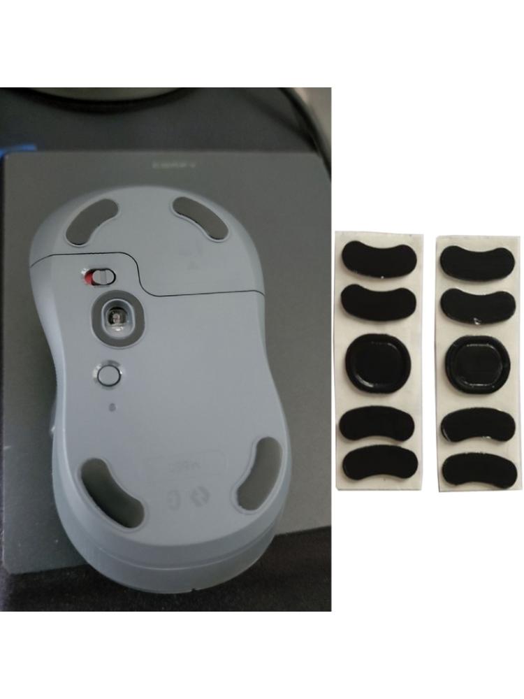 2 Sätze Mausfüße Maus Skates Aufkleber Pad Abgerundete Gleiter Gebogene Kanten Mausfüße Ersatz für Logitech M650 / M750