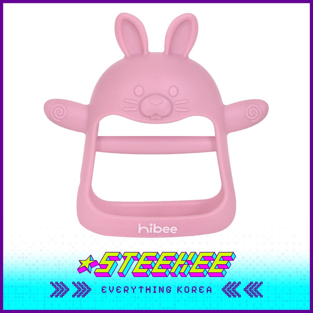 

Hibee Rabbit Food Grade Silicone Wrist Claws Baby Kids Pacifier Teether Soft Toys by Steekee Korea 4325