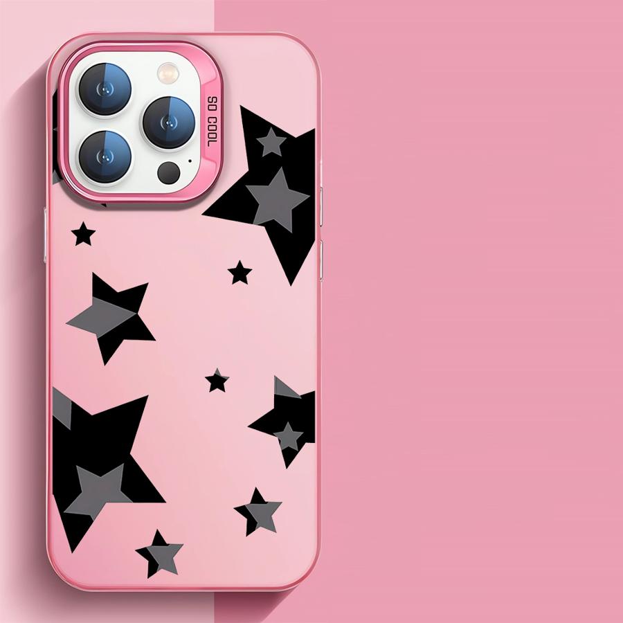 Five Pointed Star Case for OPPO A15 A17 A37 A53 A55 A57 A38 A74 A76 A78 A94 A98 Reno 7 8T 5G 7Z 10 Pro Capa Cover