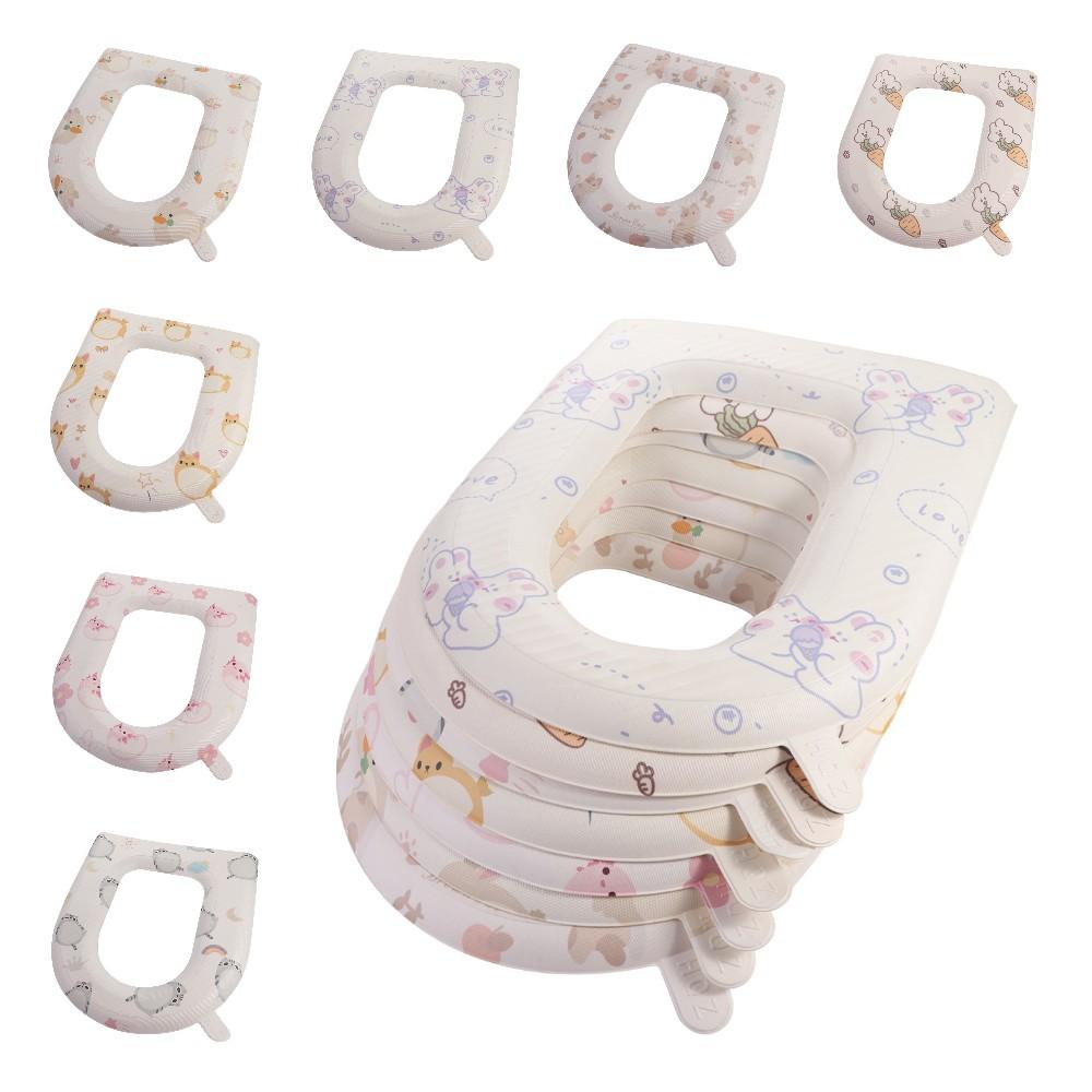 Waterproof Toilet Seat Cushion With Handle Toilet Pad Universal Cute Toilet Seat Cover  Lavatory
