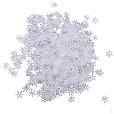 1000 Pieces 15mm DIY Christmas Non-Woven Snowflake Confetti Bag