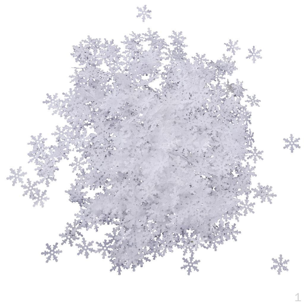 1000 Pieces 15mm DIY Christmas Non-Woven Snowflake Confetti Bag