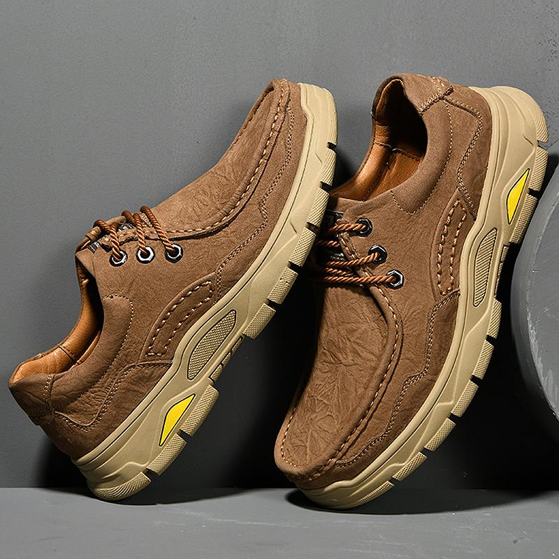 Men Shoes Genuine Leather Flats Men Loafers High Quality Outdoor Men Sneakers Rubber Male Casual Shoes