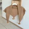 Pure Color Triangle Scarf Soft Fabric Neck Scarves Elegant Winter Scarf  Women