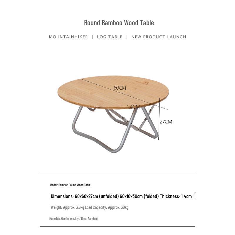 Nanzhu Mountain Folding Aluminum Alloy Table for Outdoor Dining, Balcony & Camping