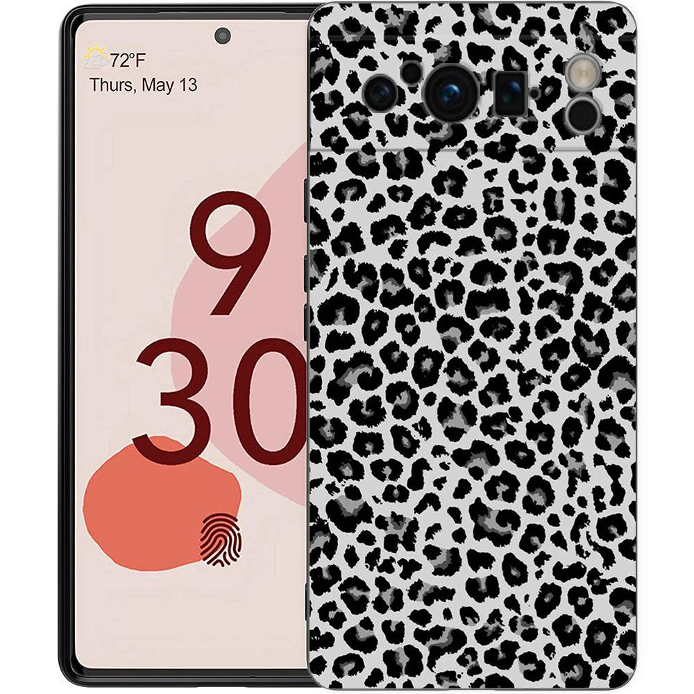 Leopard Cheetah print Phone Case For Google Pixel 8 7 6 Pro 8A 6A 7A 5G Soft Silicone Shockproof TPU Black Cover Fundas