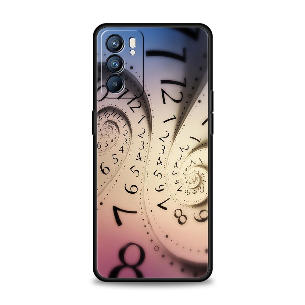 Number Pattern Phone Case For Oppo A17 A31 A54 A57 A78 A79 A98 Find X5 X6 Reno 6 7 8 10 11 12 13 F Pro 5G Soft TPU Cover Fundas