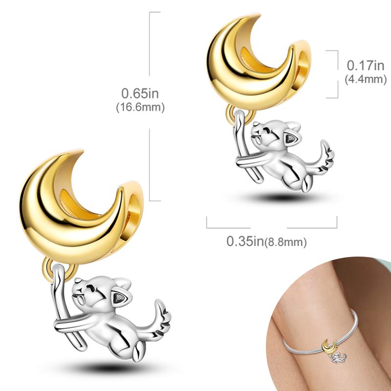 New Copper Plated Cute Dog Pets Charms Beads Fit Original Bracelet Charms Diy For Women Pendant Beads Jewelry Gift
