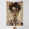 artist E-Egon Schiele-e Throw Thick Comfort Flannel Quilt, Multi-scene Use Indoor Outdoor Daily Nap