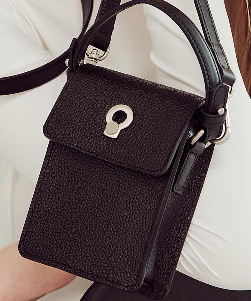 Piap Nero Leather Mini Crossbody Bag Black