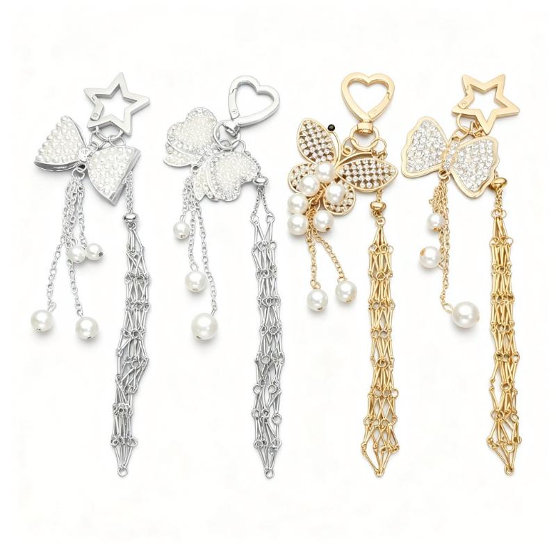 Stainless Steel Net Pocket Lipstick Bag Keychain Portable Makeup Pouch Lip Balm Bag Key Chain Holder Lipsticks Protective Cover