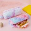 Plush Pencil Case For Girls Kawaii Gradient Color Stationery Storage Bag Zipper Pencil Bag School Office Pouch Purse Storage