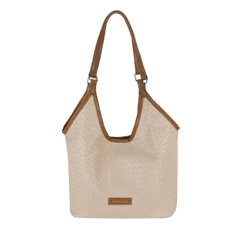 Soft leather casual woven underarm bag women's large-capacity new commuter premium tote bag