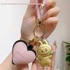 999 Pure Gold Labubu Keychain & Phone Charm with Gold Ornament: Cartoon Bag Charm Gift