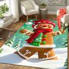 1pc Cute Gingerbread Man Print, Design Indoor Area Rug - Soft, Anti-Slip, and Durable Gaming Room Decor for Bedroom