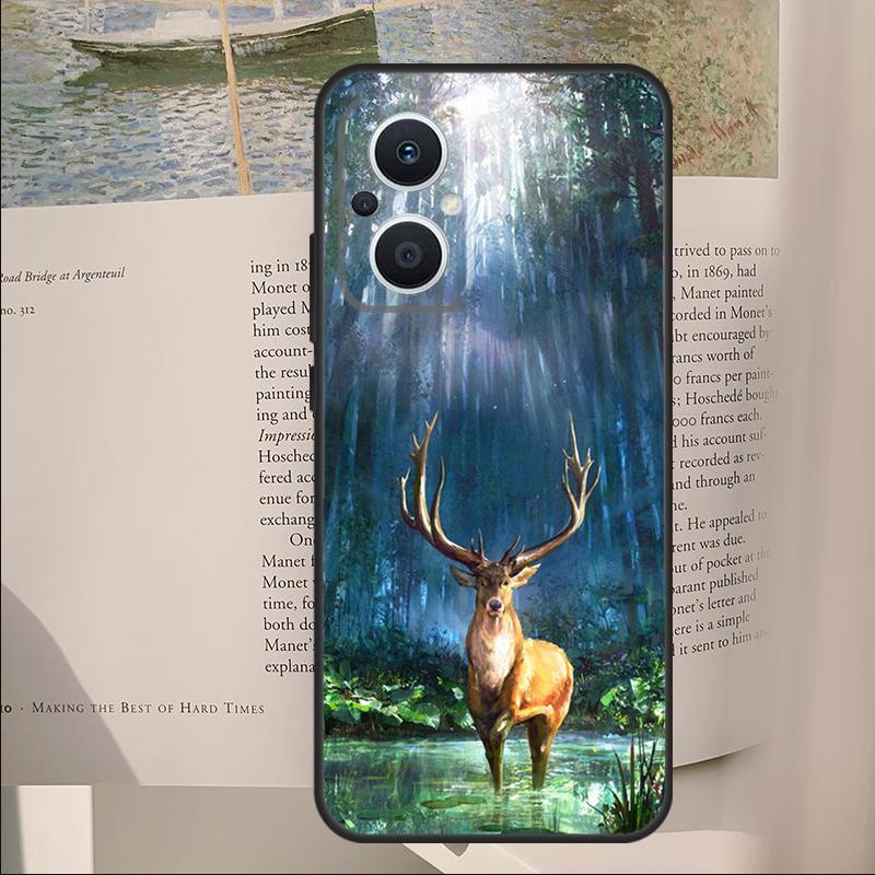 

Animal Deer Art Cover For OPPO Reno 10 12 13 14 Pro 11 F 12F 13F 14F 7 8 Lite OPPO Find X9 X6 X5 X8 Pro Case OPPO Reno14