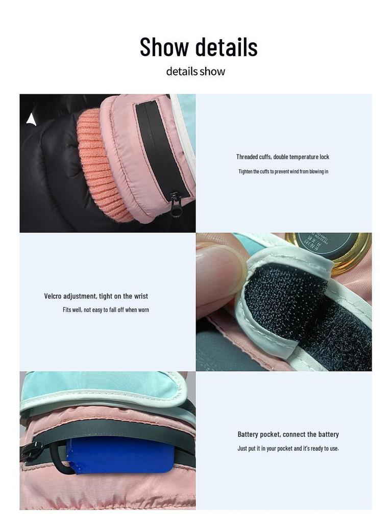 Infrared Heated Winter Gloves for Outdoor Cycling, Motorcycling & Skiing