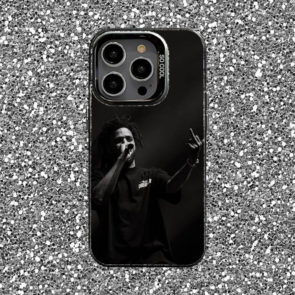 Rapper J Cole Phone Case For iPhone 16,15,14,13,12,11,Pro,XS,Max,Plus,Mini,SE Black Candy Matte Shockproof Cover