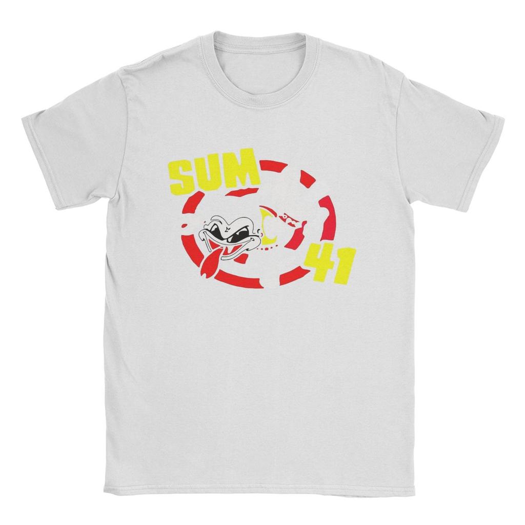 Band Sum 41 Herren T-Shirt SUM41 Punk Humor T-Shirt Kurzarm Rundhals T-Shirts Reine Baumwolle Party Kleidung