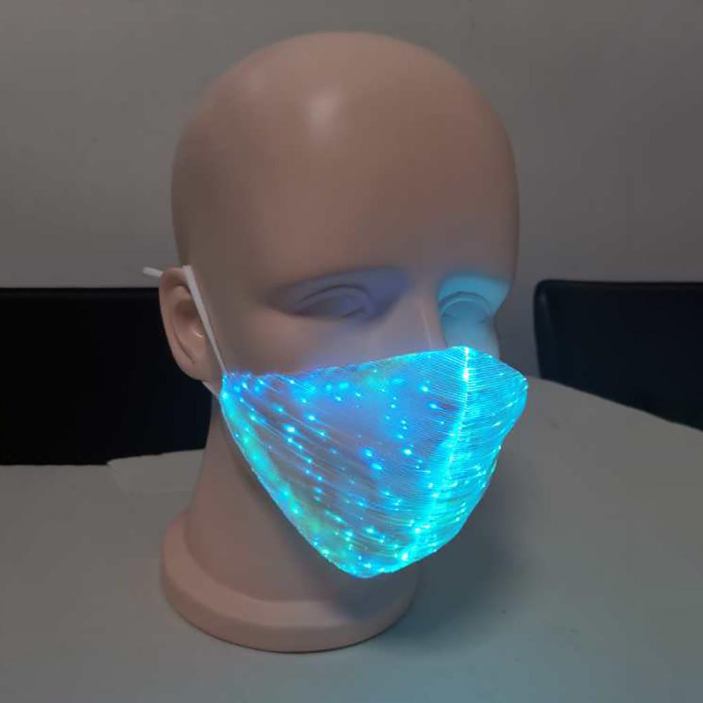 LED Colorful Glowing Nightclub Party Bar Bungee Rechargeable Protective Mask