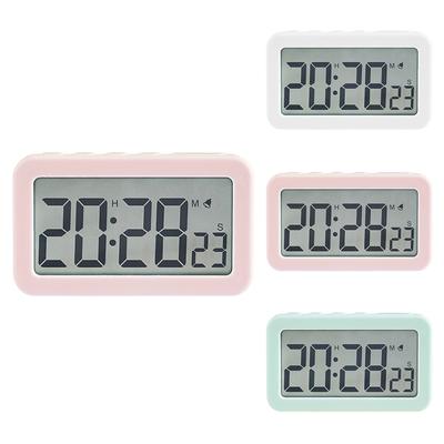 Despertador digital operado por bateria 12/24H LCD Display Desktop Clock com modo soneca Timer para