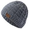 Klasické zimní čepice Labal Outdoorové pletené čepice pro muže a ženy Čepice Beanie Plyšová kožešinová podšívka Teplé sportovní čepice