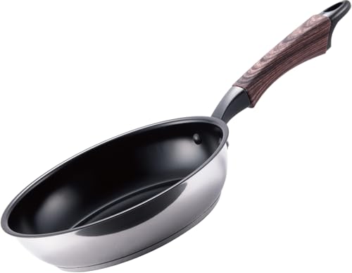 

Hokuriku Aluminum 20cm Stainless Steel Frying Pan, Induction Compatible, Energy-Saving Cooking, Far-Infrared Effect, 100% Heat Conversion Efficiency f