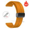 Magnetic Silicone Watch Strap 18mm 20mm 22mm Bracelet Magnetic Metal Buckle Wristband Quick Release Men Women Band Accessories