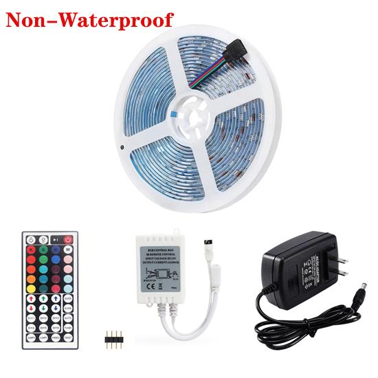 Compre Rgb Led Strip Lights Non Waterproof Light Kits 44key Or Smart Wifi Remote Control Tape Color Changing With Power Supply Home Decor Barato Frete Grátis Avaliações Reais Com Fotos Compre Rgb Led Strip Lights Non, Led Ribbon Lighting Kits