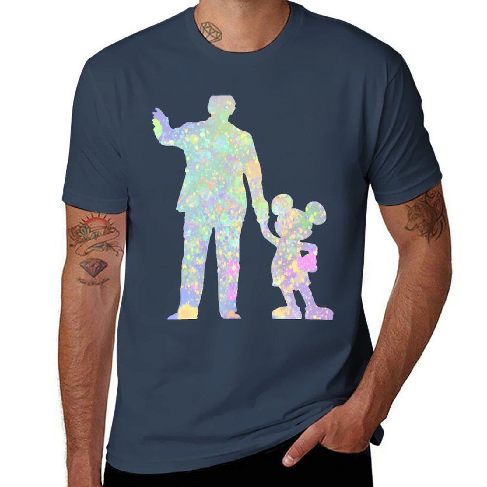 Splatter Paint Partners Silhouette TShirt Stain Resistant Casual Tee S