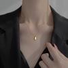 Stainless Steel Gold Stick Pendant Necklace For Women Link Chain Steel Choker Accessory