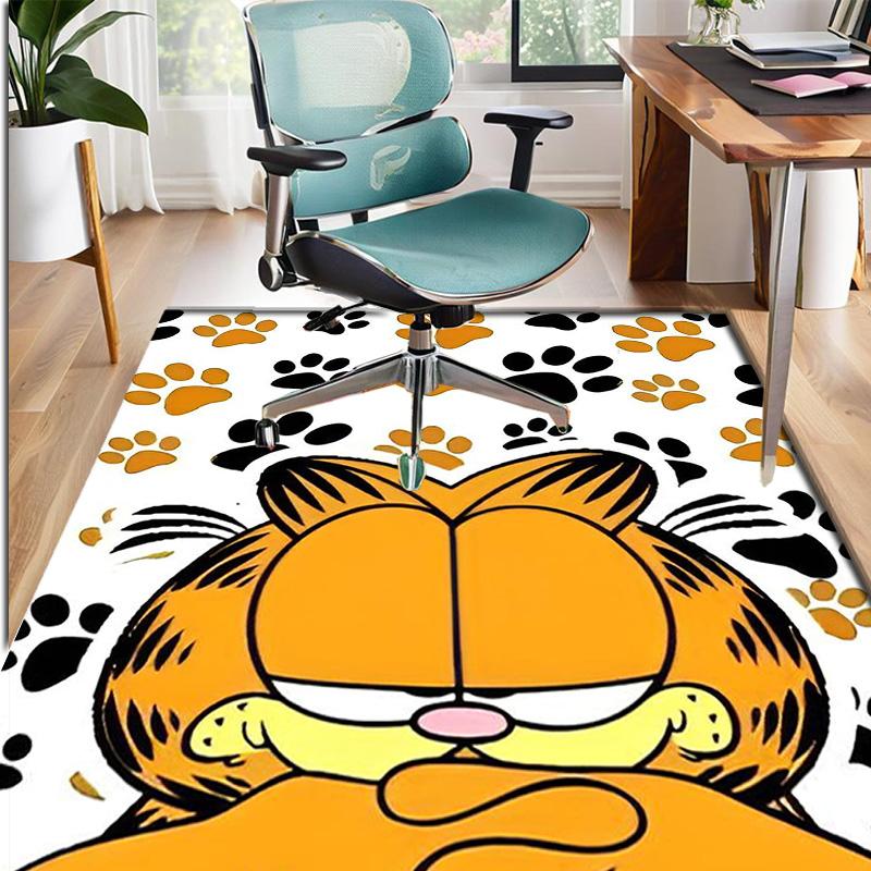 Tapete com Padrão Garfield, Tapete para Interior/Exterior, para Piquenique, Sala de Jogos, Quarto, Escritório, Sala de Estar, Tapete de Decoração para Casa, Presente de Aniversário