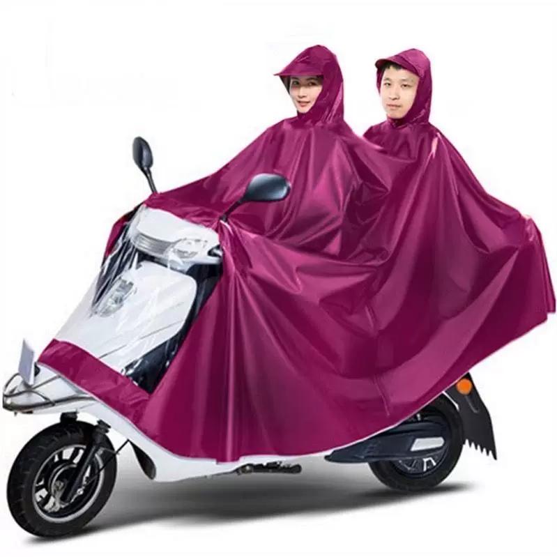 Authentic Raincoat for Electric Bikes and Motorcycles, Rain Poncho for Adult Riding, Single or Double Rider, Enlarged Size