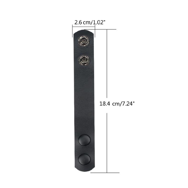 Faux Leather Belt Keeper Buckles Belt Holder with Double Snaps Button for Men Women Outdoor Sports