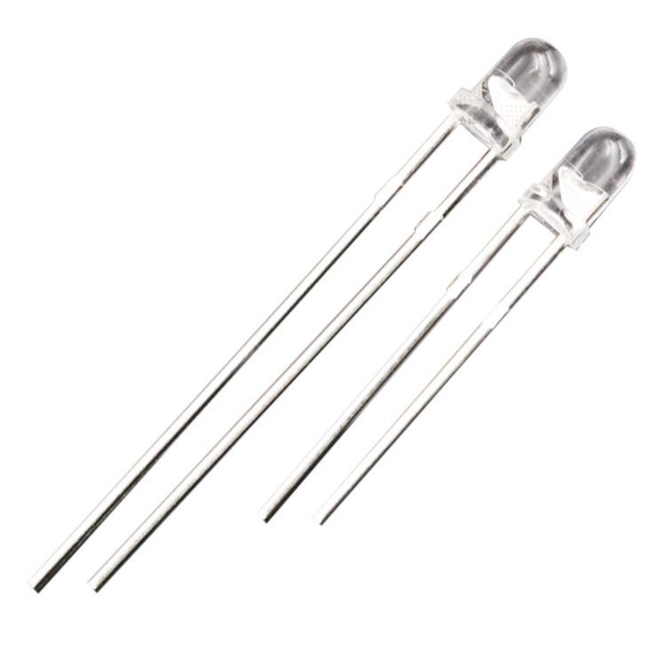 3mm LED Light-Emitting Diode Lamp: White, Red, Blue, Green
