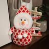 Kawaii 35CM Dress Up Snowman Plush Toy Lovely Christmas Snowman Plushie Doll Surprise Xmas Home Decoration Gift