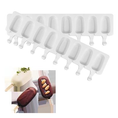 8 Hole Silicone Ice Cream Mould Silicone Diy Fruit Popsicle Maker Mould