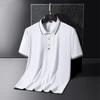 Polo Estiva in Seta Ghiaccio da Uomo Taglie Forti Polo a Maniche Corte T-shirt Mezza Manica per Uomo di Mezza Età