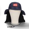 [Manhattan Portage] Sunshade Box Logo Adventure Hat with Logo Hat and Satin SUNSHADE LOGO HAT (013 Navy)