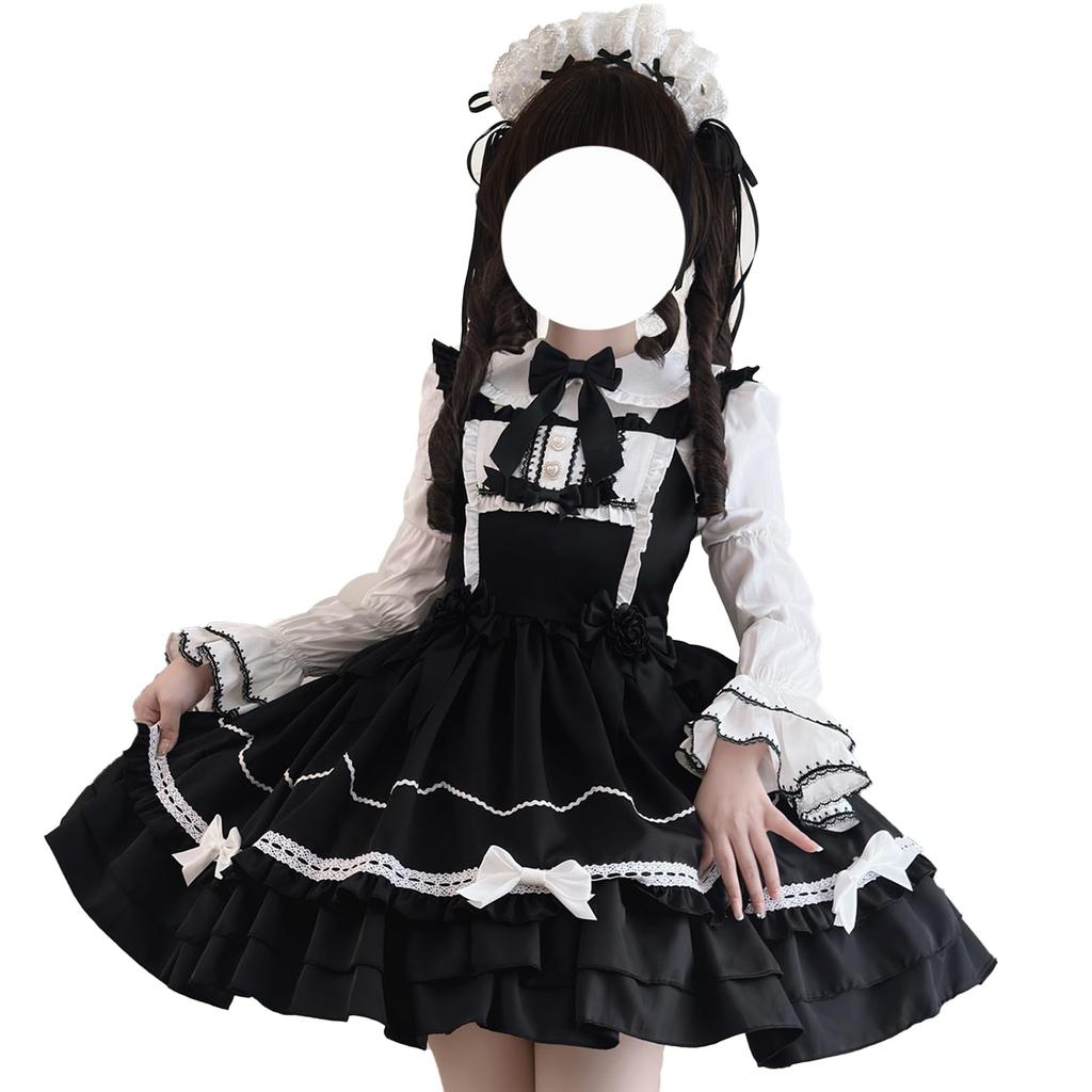 Lolita Jumper Skirt JSK Gothic Lolita Idol Costume Cosplay Women Cute Adult Girl Fancy Dress Tops Spring Autumn Winter Summer Ribbon Included Ruffle