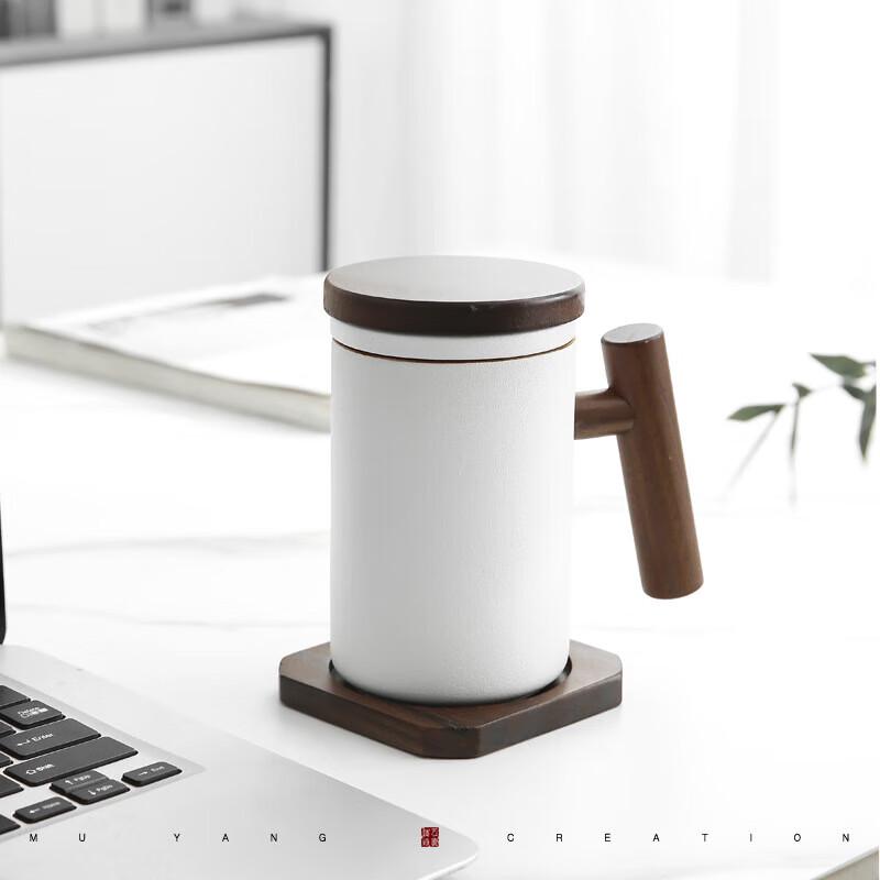 Chaxun Ceramic Tea Infuser Mug with Lid and Filter