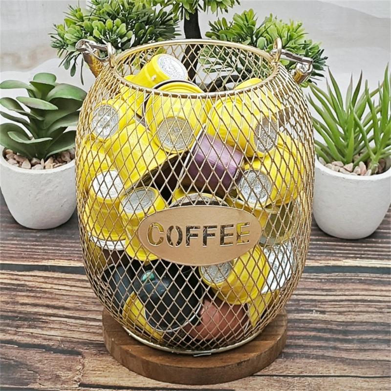 Stabiler Kaffee-Organizer-Korb in eleganten Designs mit öffnendem, tragbarem Zubehör für den Heim- oder Bürogebrauch