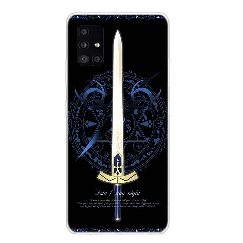 

Чехол для телефона Fate Zero Stay Night Saber для Samsung Galaxy A51 A50 A71 A70 A40 A41 A30 A31 A20E A21S A10 A11 A01 5G A6 A8 + A7 A9 Samsung A51 4G