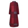 Womens Long Sleeve Casual Loose Button Down Denim Maxi Shirt Dress Plus Size