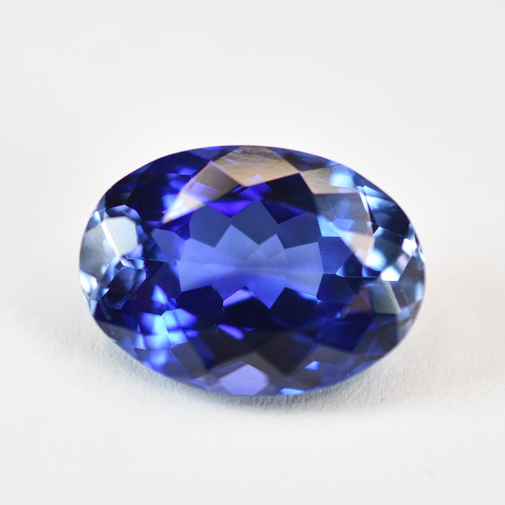 Natural 11.85 Ct BLUE Tanzanite OVAL cut Certified Loose Gemstone For Him/ Her