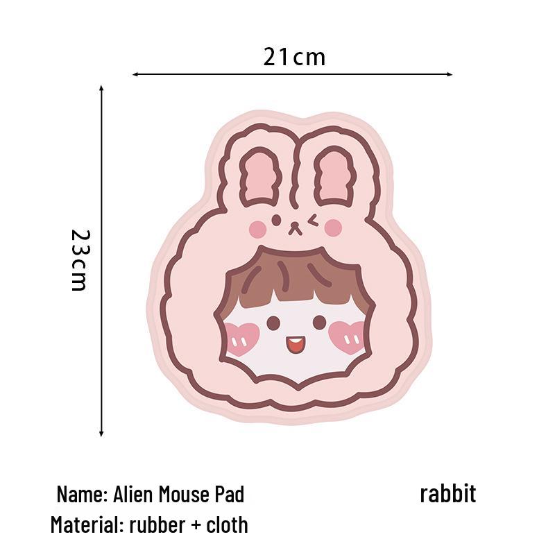 Cute Pink Cartoon Mouse Pad - Non-slip Soft Pad for Notebooks & Keyboards