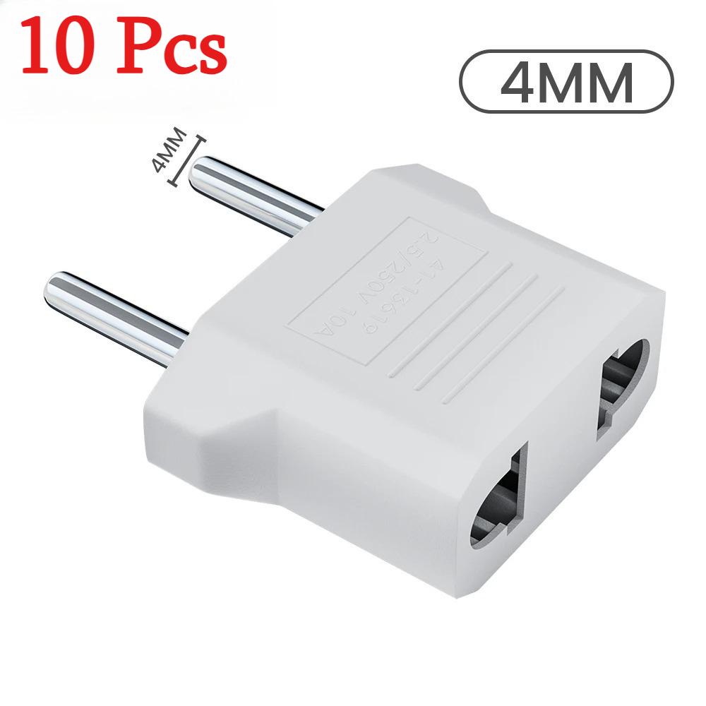 3/5/10Pcs US To EU Converter Plug 4mm/4.8mm Electrical Socket Plugs Adapters American China Europe Plug Adapter Converter Socket