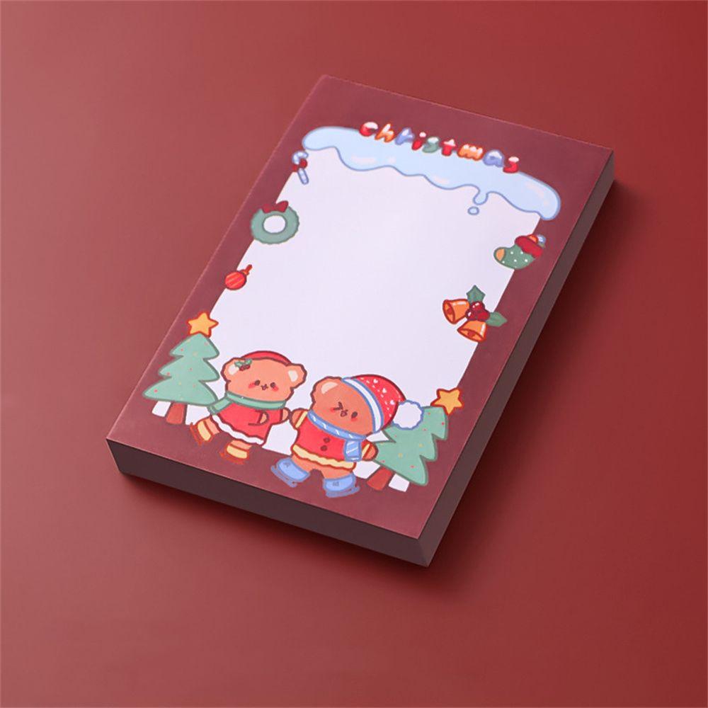 Office Supplies Santa Self-Adhesive Christmas Memo Pads Message Notes Writing Paper Sticky Notes